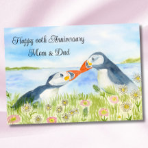 Happy 60th Anniversary Mom & Dad Puffins