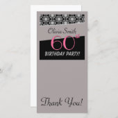 Happy 60th Birthday Bedankkaart (Voorkant / Achterkant)