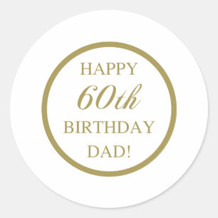 Happy 60th Birthday Dad Ronde Sticker