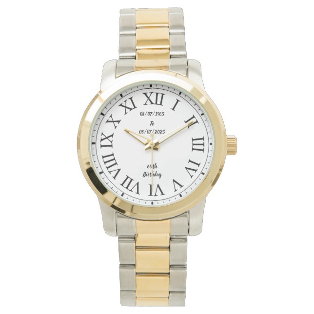 Happy 60th Birthday Horloge (Voorkant)