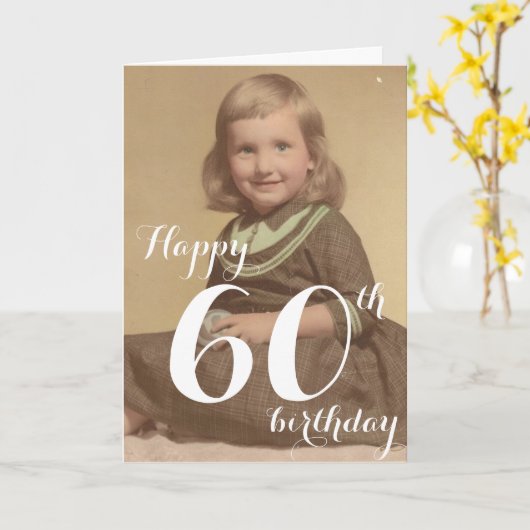 Happy 60th Birthday Kaart (Gele Bloem)