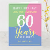 Happy 60th Birthday Kaart (Gele Bloem)