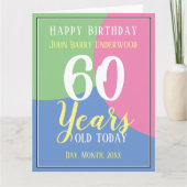 Happy 60th Birthday Kaart (Voorkant)