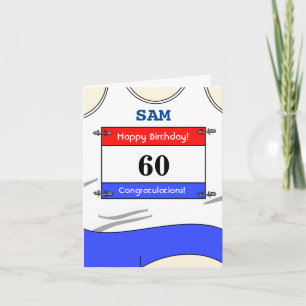 Happy 60th Birthday-kaart voor een runner Kaart