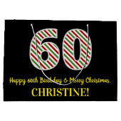 Happy 60th Birthday & Merry Kerstmis, aangepaste n Groot Cadeauzakje (Achterkant)
