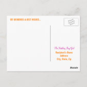 Happy 60th Birthday Milestone Briefkaarten - Magen (Achterkant)