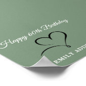 Happy 60th Birthday Poster with Custom Text Option (Hoek)
