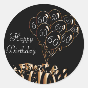 Happy 60th Birthday Ronde Sticker