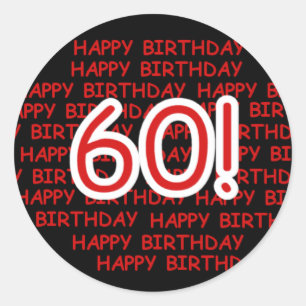 Happy 60th Birthday Ronde Sticker
