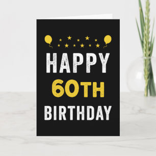 Happy 60th Birthday Sexagenarian Celebration Party Kaart