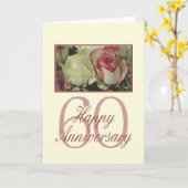 Happy 60th Jubileum rozen Kaart (Gele Bloem)