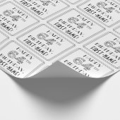 HAPPY 64TH BIRTHDAY; Art Deco Style; aangepaste na Cadeaupapier (Hoek)