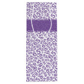 Happy 65th Birthday Party Paars Number Pattern Wijn Cadeautas (Achterkant)