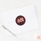 Happy 65th Birthday Ronde Sticker (Envelop)