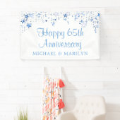 Happy 65th Jubileum Sky Blue Stars Spandoek (Insitu)