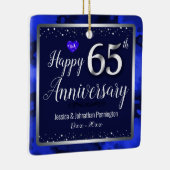 Happy 65th Wedding Jubileum - Aangepaste naam Keramisch Ornament (Rechts)