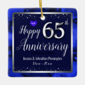 Happy 65th Wedding Jubileum foto Keramisch Ornament (Voorkant)