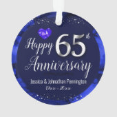 Happy 65th Wedding Jubileum Ornament (achterkant)