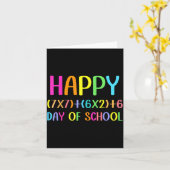 Happy 67 Days Of School Math Teacher Students Six Kaart (Gele Bloem)