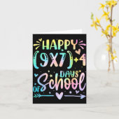 Happy 67 Days Of School Math Teacher Students Six Kaart (Gele Bloem)