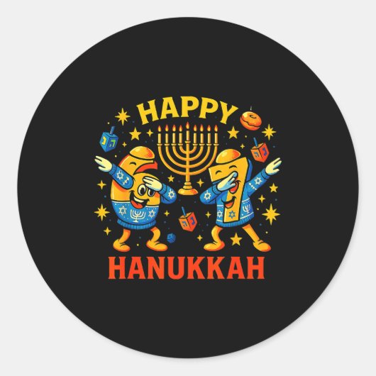 Happy 67 Hanukkah Funny Holiday Meme Design  Ronde Sticker (Voorkant)