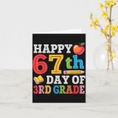 Happy 67th Day Of 3rd Grade Teacher Student 67 Day Kaart (Gele Bloem)