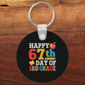 Happy 67th Day Of 3rd Grade Teacher Student 67 Day Sleutelhanger (Voorkant)