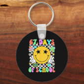 Happy 67th Day Of School Vibes Smile Face 67 Days  Sleutelhanger (Voorkant)