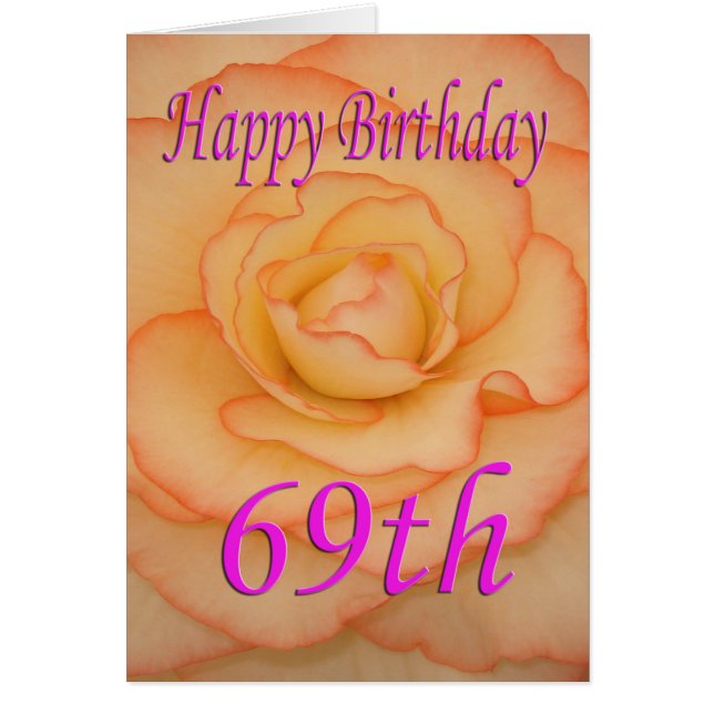 Happy 69th Birthday Flower (Voorkant)