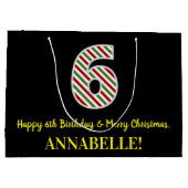 Happy 6th Birthday & Merry Kerstmis, aangepaste na Groot Cadeauzakje (Achterkant)
