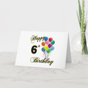 Happy 6th Birthday Post Kaarten en verjaardagskaar
