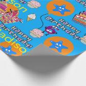 Happy 6th Birthday Wrapping Paper Balloons #6 Cadeaupapier (Hoek)