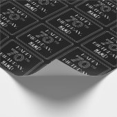 HAPPY 70TH BIRTHDAY; Art Deco Style met aangepaste Cadeaupapier (Hoek)