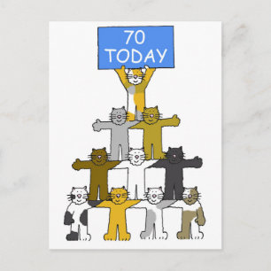 Happy 70th Birthday Cartoon Briefkaart