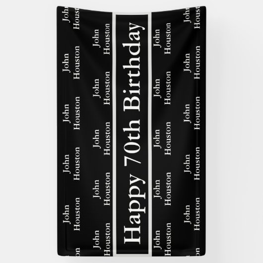 Happy 70th Birthday Custom Spandoek (Verticaal)