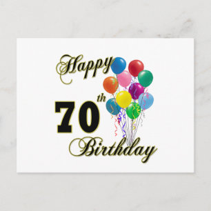 Happy 70th Birthday Gifts en Birthday Apparel Briefkaart