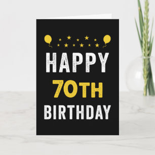 Happy 70th Birthday Septuagenarian Celebration Kaart