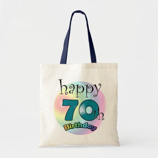 Happy 70th Birthday Tote Bag (Voorkant)
