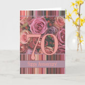 Happy 70th Jubileum rozen Kaart (Gele Bloem)