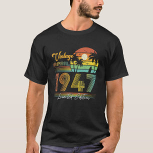 Happy 75th Birthday 75 Years Old April 194 T-shirt