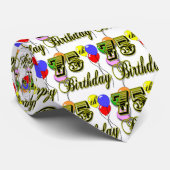 Happy 75th Birthday Celebration Stropdas (Opgerold)