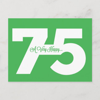 Happy 75th Birthday Milestone Briefkaarten - in gr