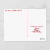 Happy 75th Birthday Milestone Briefkaarten - in ro (Achterkant)