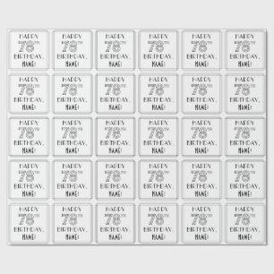 HAPPY 78th BIRTHDAY; Art Deco Style; aangepaste na Cadeaupapier