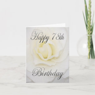 Happy 78th Birthday White Flower Kaart