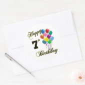 Happy 7e Anniversaire Sticker et Anniversaire Vête (Enveloppe)