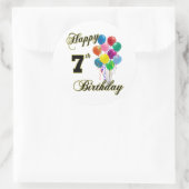 Happy 7e Anniversaire Sticker et Anniversaire Vête (Sac)