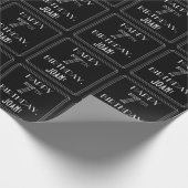 HAPPY 7E BIRTHDAY; Art Deco Style met aangepaste n Cadeaupapier (Hoek)