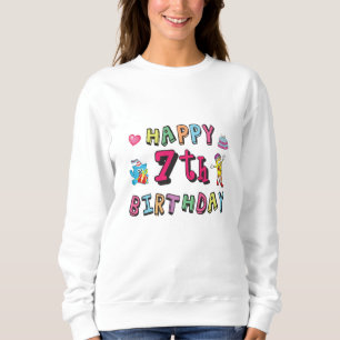 Happy 7th Birthday 7-jarige wensen Trui