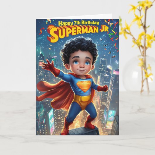 Happy 7th Birthday Kaart (Gele Bloem)